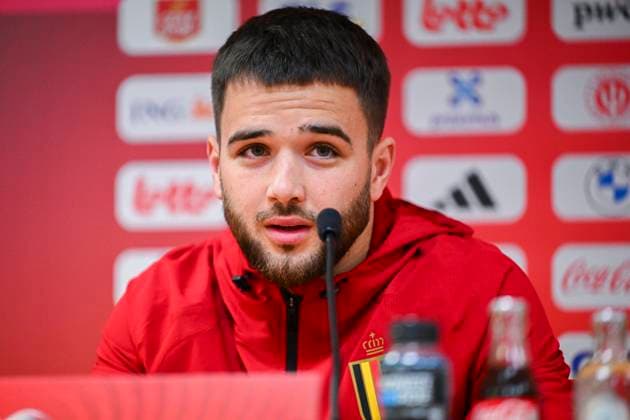 Belgium v Liechtenstein - FIFA World Cup, WM, Weltmeisterschaft, Fussball 2026 UEFA Qualifiers - Media Activities 17 11 2025 LIEGE, BELGIUM - NOVEMBER 17 : Raskin Nicolas midfielder of Belgium talking to the press during a press conference, PK, Pressekonferenz ahead of the FIFA World Cup 2026 UEFA European Qualifiers group J qualifying round matchday 10 between Belgium and Liechtenstein on November 17, 2025 in Liege, Belgium, 17 11 2025 Liege Belgium  Copyright: xVincentxKalutx