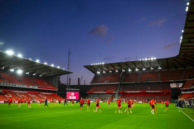 Belgium v Liechtenstein - FIFA World Cup, WM, Weltmeisterschaft, Fussball 2026 UEFA Qualifiers - Media Activities 17 11 2025 LIEGE, BELGIUM - NOVEMBER 17 : Illustration picture Red Devils pictured during a training session ahead of the FIFA World Cup 2026 UEFA European Qualifiers group J qualifying round matchday 10 between Belgium and Liechtenstein on November 17, 2025 in Liege, Belgium, 17 11 2025 Liege Belgium  Copyright: xVincentxKalutx