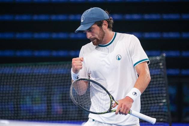 TENNIS - Internazionali di Tennis - ATP, Tennis Herren Challenger Bergamo Buvaysar GADAMAURI (BEL) during ATP Challenger Bergamo, International Tennis match in Bergamo, Italy, November 17 2025 Bergamo Italy  Copyright: xIPAxSport ABACAx