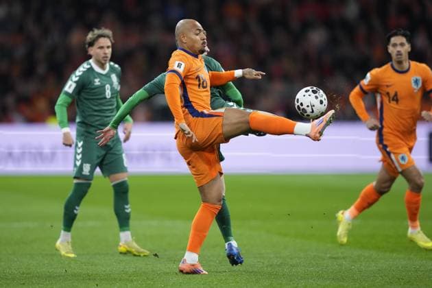 AMSTERDAM, 17-11-2025, Johan Cruijff ArenA , season 2025 2026 , FIFA World Cup, WM, Weltmeisterschaft, Fussball Qualifier football , match between The Netherlands and Lithuania. Pictures shows Netherlands player Donyell Malen Netherlands - Lithuania  x32075479x Copyright:
