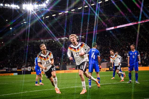 LEIPZIG, GERMANY - 17 NOVEMBER, 2025: Nick Woltemade, goal - The World Cup 2026 qualifying match Germany vs Slovakia at Red Bull Arena.  Copyright: xVitaliixKliuievx