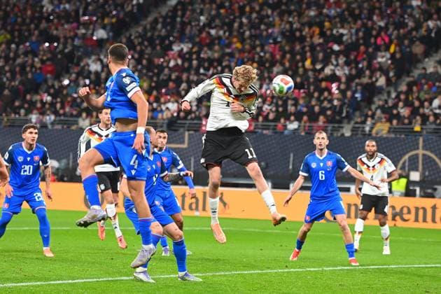 Goal Nick WOLTEMADE GER to 1 0, action header, penalty area scene soccer international, World Cup Qualification Group A Matchday 06, Germany GER Slovakia SVK on 17 11 2025, RED BULL ARENA Â