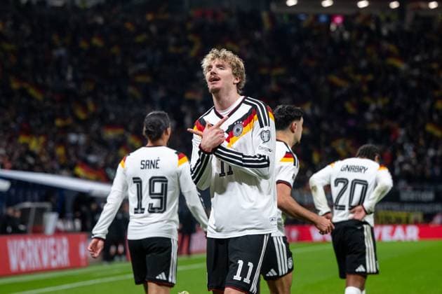 Nick Woltemade Germany, 11 celebrates the goal for 1 0, GER, Germany vs Slovakia, Football, Men, World Cup Qualification Europe, Matchday 6, Season 2025 2026, 17 11 2025 GER, Germany vs Slovakia, Football, Men, World Cup Qualification Europe, Matchday 6, Season 2025 2026, 17 11 2025 Leipzig Copyright: xEibner-Pressefoto Memmlerx EP_MMR
