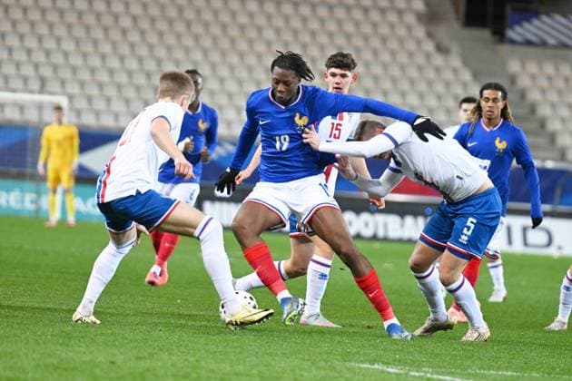 Football : France -U 21 v Iles Feroe -U 21 - UEFA European Under-21 Championship qualification Mohamed Meite of France during 2025 UEFA European Under-21 Championship qualification, Group C football match between France -U 21 and Iles FEROE -U 21 at the Alpes stadium Grenoble on November 17, 2025  Copyright: xALLILI_MOURADx