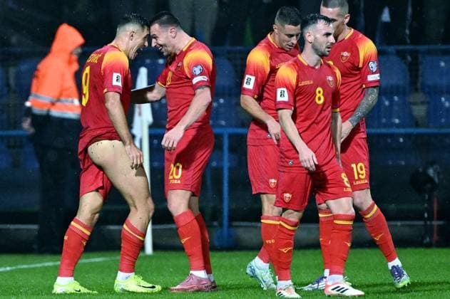 Podgorica, Montenegro, 171125. City Stadium. Football match of the 10th round of Group L of the European qualifiers for the FIFA World Cup, WM, Weltmeisterschaft, Fussball 2026, Montenegro - Croatia. In the photo: Montenegro s celebration. Photo: Tom Dubravec CROPIX Split CROATIA Copyright: xxTomxDubravecx crna_gora_hrvatska22-171125
