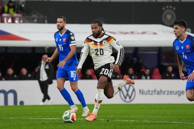 Serge Gnabry Germany Germany asserts himself and scores the goal to make it 2 0 Leipzig 17 11 2025 Germany vs Slovakia, World Cup Qualification, Matchday 6