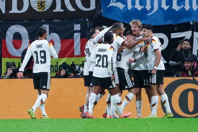 UEFA European Qualifiers World Cup Qualifiers 25 26 Germany Slovakia on 17 11 2025 at the Red Bull Arena in Leipzig Cheers, goal celebration, goal scorer, goal scorer Nick Woltemade Germany 11 cheers after his goal for 1 0 MH
