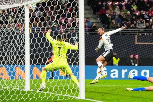Leroy Sane Germany Germany scores the goal to make it 4 0 Leipzig 17 11 2025 Germany vs Slovakia, World Cup Qualification, Matchday 6