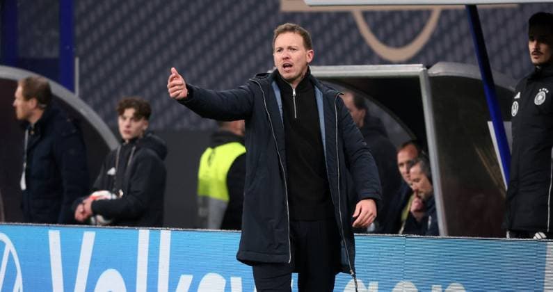 Leipzig, 17 11 2025, Red Bull Arena, Soccer, World Cup Qualification , BR Germany vs Slovakia , In the picture national coach Julian Nagelsmann Germany , Picture Point