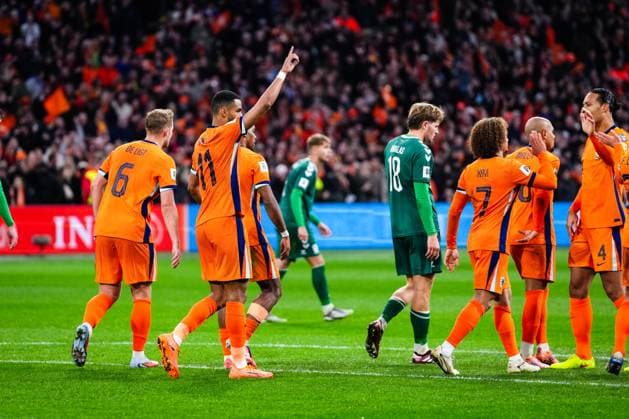 World Cup qualification: The Netherlands v Lithuania Amsterdam - Cody Gakpo of The Netherlands during the qualification match for the World Cup 2026. The match is set between The Netherlands and Lithuania at Johan Cruyff Arena on 17 November 2025 in Amsterdam, The Netherlands. (VK Sportphoto Yannick Verhoeven) Copyright: xYannickxVerhoevenx