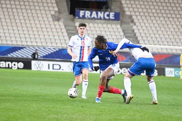 Football : France -U 21 v Iles Feroe -U 21 - UEFA European Under-21 Championship qualification Mohamed Meite of France during 2025 UEFA European Under-21 Championship qualification, Group C football match between France -U 21 and Iles FEROE -U 21 at the Alpes stadium Grenoble on November 17, 2025  Copyright: xALLILI_MOURADx