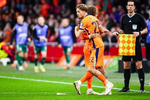 World Cup qualification: The Netherlands v Lithuania Amsterdam - Luciano Valente of The Netherlands during the qualification match for the World Cup 2026. The match is set between The Netherlands and Lithuania at Johan Cruyff Arena on 17 November 2025 in Amsterdam, The Netherlands. (VK Sportphoto Yannick Verhoeven) Copyright: xYannickxVerhoevenx