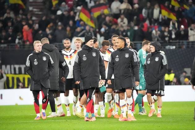 Germany celebrating victory Leipzig 17 11 2025 Germany vs Slovakia, World Cup qualifier, matchday 6
