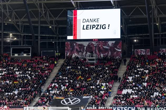 FIFA World Cup UEFA Qualifiers Germany Slovakia 17 11 2025 Thanks Leipzig Screen display FIFA World Cup UEFA Qualifiers Germany Slovakia Leipzig, Red Bull Arena, 17 11 2025 Copyright: xBEAUTIFULxSPORTS Wunderlx