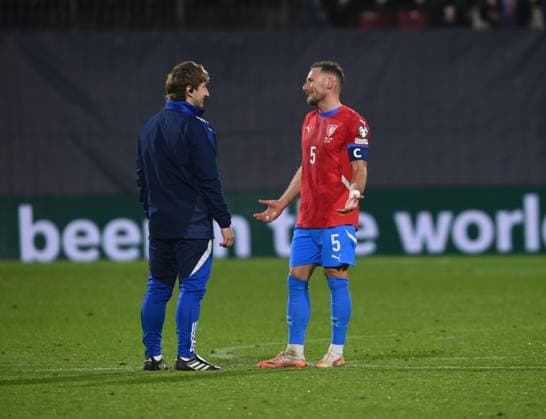 From right Vladimir Coufal after the Football World Cup qualification European Group L match Czechia vs Gibraltar in Olomouc, Czech Republic, November 17, 2025. (CTKxPhoto LudekxPerina) CTKPhotoP2025111707949  CTKPhotoP2025111707949