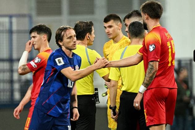 Podgorica, Montenegro, 171125. City Stadium. Football match of the 10th round of Group L of the European qualifiers for the FIFA World Cup, WM, Weltmeisterschaft, Fussball 2026, Montenegro - Croatia. In the photo: Luka Modric. Photo: Tom Dubravec CROPIX Split CROATIA Copyright: xxTomxDubravecx crna_gora_hrvatska82-171125