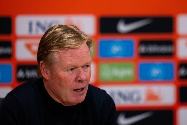 AMSTERDAM, NETHERLANDS - NOVEMBER 17: Netherlands head coach Ronald Koeman attends a press conference, PK, Pressekonferenz after the FIFA World Cup, WM, Weltmeisterschaft, Fussball 2026 qualifier match between Netherlands and Lithuania at Johan Cruijff Arena on November 17, 2025 in Amsterdam, Netherlands. (Photo by Rene Nijhuis) SPO  Copyright: xRenexNijhuis