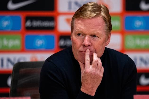 AMSTERDAM, NETHERLANDS - NOVEMBER 17: Netherlands head coach Ronald Koeman attends a press conference, PK, Pressekonferenz after the FIFA World Cup, WM, Weltmeisterschaft, Fussball 2026 qualifier match between Netherlands and Lithuania at Johan Cruijff Arena on November 17, 2025 in Amsterdam, Netherlands. (Photo by Rene Nijhuis) SPO  Copyright: xRenexNijhuis