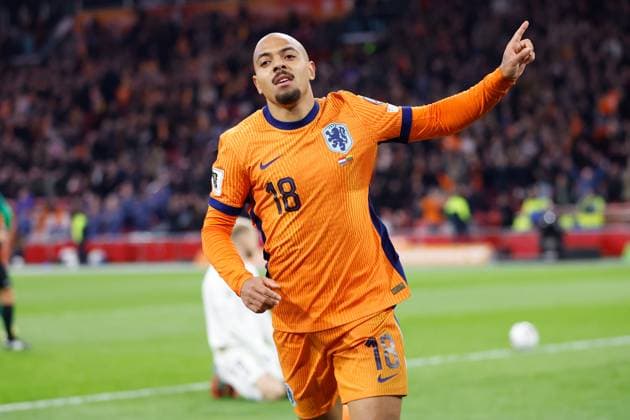 FIFA World Cup, WM, Weltmeisterschaft, Fussball 2026 Qualifier - Netherlands vs Lithuania, Netherlands Donyell Malen of the Netherlands during the FIFA World Cup 2026 Qualifier match between Netherlands and Lithuania at the Johan Cruijff Arena in Amsterdam, Netherlands, November 17, 2025. Amsterdam Netherlands  Copyright: xMatrixxImagesx xHenkxJanxDijksx