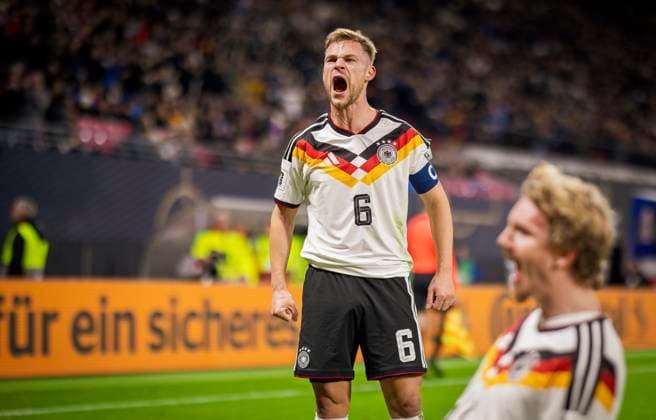 Leipzig, Germany 17th Nov 2025 Goal celebration Joshua Kimmich DFB Nick Woltemade DFB Germany Slovakia Germany Slovakia 17 11 2025