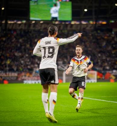 Leipzig, Germany 17th Nov 2025 Goal celebration Leroy Sane DFB Joshua Kimmich DFB Germany Slovakia Germany Slovakia 17 11 2025