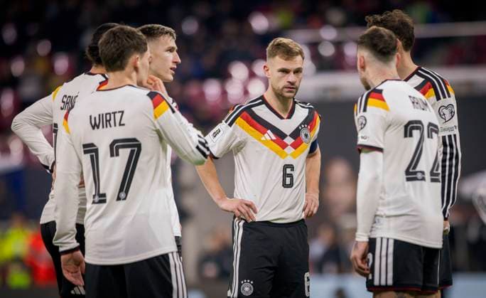 Leipzig, Germany 17th Nov 2025 Florian Wirtz DFB Nico Schlotterbeck DFB Joshua Kimmich DFB David Raum DFB Germany Slovakia Germany Slovakia 17 11 2025