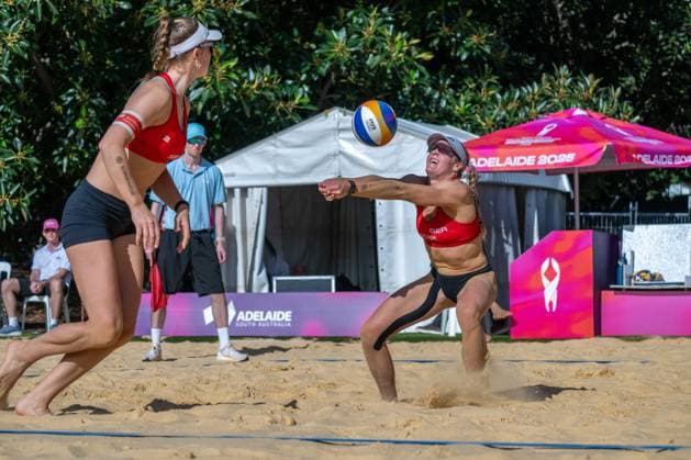 RECORD DATE NOT STATED ADELAIDE, AUSTRALIA - NOVEMBER 18: Melanie Paul (Player 1 - GER), Lea Sophie Kunst (Player 2 - GER) during the Beach volleyball, Beachvolleyball World Championships at Adelaide on November 18, 2025 in Adelaide, Australia. Australia Copyright: xBEAUTIFULxSPORTS PeterxWeberx