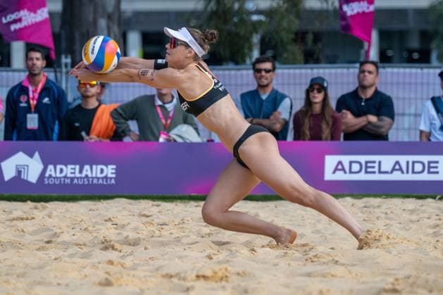 RECORD DATE NOT STATED ADELAIDE, AUSTRALIA - NOVEMBER 18: Cinja Tillmann (Player 2 - GER) during the Beach volleyball, Beachvolleyball World Championships at Adelaide on November 18, 2025 in Adelaide, Australia. Australia Copyright: xBEAUTIFULxSPORTS PeterxWeberx