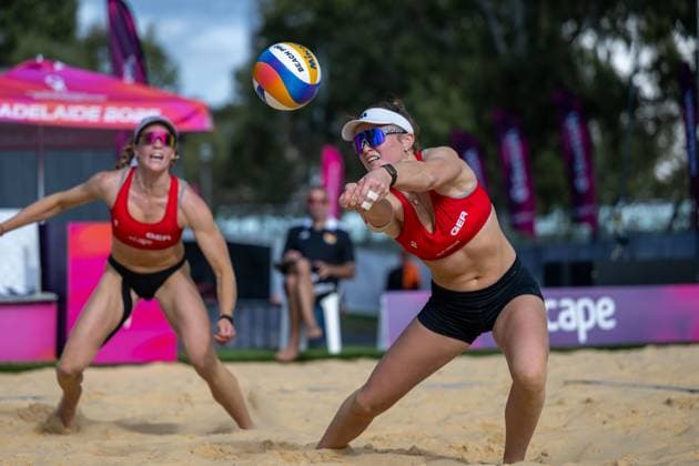 RECORD DATE NOT STATED ADELAIDE, AUSTRALIA - NOVEMBER 18: Lea Sophie Kunst (Player 2 - GER) during the Beach volleyball, Beachvolleyball World Championships at Adelaide on November 18, 2025 in Adelaide, Australia. Australia Copyright: xBEAUTIFULxSPORTS PeterxWeberx