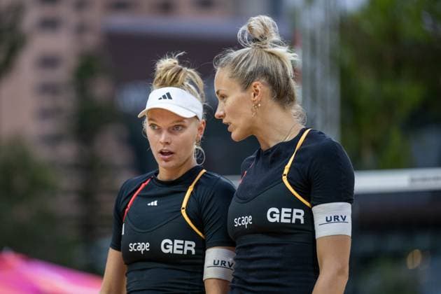 RECORD DATE NOT STATED ADELAIDE, AUSTRALIA - NOVEMBER 18: Linda Bock (Player 1 - GER), Louisa Lippmann (Player 2 - GER) during the Beach volleyball, Beachvolleyball World Championships at Adelaide on November 18, 2025 in Adelaide, Australia. Australia Copyright: xBEAUTIFULxSPORTS PeterxWeberx