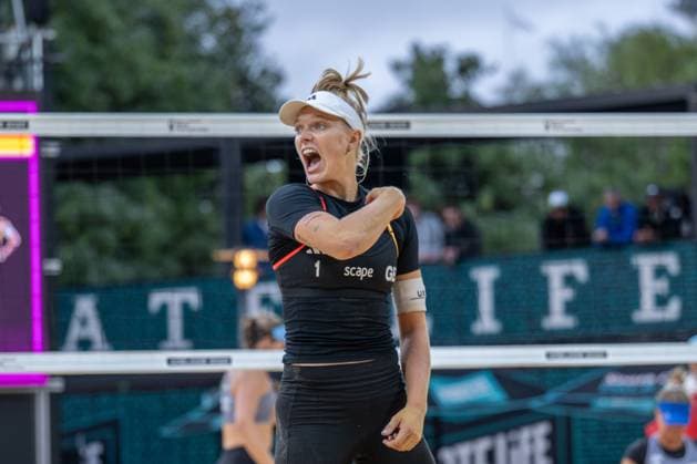 RECORD DATE NOT STATED ADELAIDE, AUSTRALIA - NOVEMBER 18: Linda Bock (Player 1 - GER) during the Beach volleyball, Beachvolleyball World Championships at Adelaide on November 18, 2025 in Adelaide, Australia. Australia Copyright: xBEAUTIFULxSPORTS PeterxWeberx