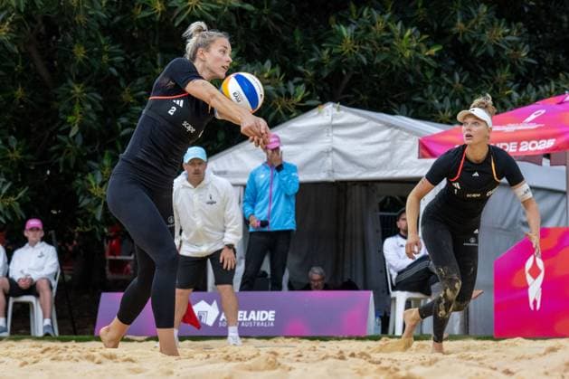 RECORD DATE NOT STATED ADELAIDE, AUSTRALIA - NOVEMBER 18: Louisa Lippmann (Player 2 - GER), Linda Bock (Player 1 - GER) during the Beach volleyball, Beachvolleyball World Championships at Adelaide on November 18, 2025 in Adelaide, Australia. Australia Copyright: xBEAUTIFULxSPORTS PeterxWeberx