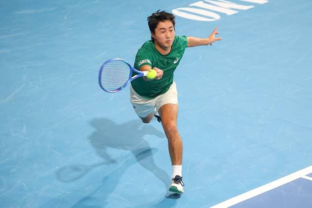 Shintaro MOCHIZUKI (JPN) during ATP, Tennis Herren Challenger Bergamo, International Tennis match in Bergamo, Italy, November 18 2025  Copyright: xRobertaxCorradin IPAxSportx xipa-agency.netx xx IPA_68085215 IPA_Agency_IPA68085215