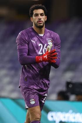 2025, 17 November - Al Ain, UAE - Mostafa Shobeir Goalkeeper of Egypt national team, Nationalteam during the FIFA friendly international team match between Egypt National team and Cape Verde National team at Hazza bin Zayed Stadium in Ak Ain, UAE. FIFA Friendly international match, Länderspiel, Nationalmannschaft Egypt National team v Cape Verde National team before World Cup 2026 Copyright: xSebastianxFrejx