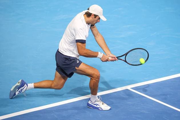 Alexander DONSKI (BUL) during ATP, Tennis Herren Challenger Bergamo, International Tennis match in Bergamo, Italy, November 18 2025  Copyright: xRobertaxCorradin IPAxSportx xipa-agency.netx xx IPA_68088972 IPA_Agency_IPA68088972