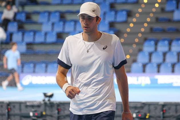 Alexander DONSKI (BUL) during ATP, Tennis Herren Challenger Bergamo, International Tennis match in Bergamo, Italy, November 18 2025  Copyright: xRobertaxCorradin IPAxSportx xipa-agency.netx xx IPA_68088992 IPA_Agency_IPA68088992