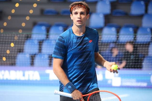 Fausto TABACCO (ITA) during ATP, Tennis Herren Challenger Bergamo, International Tennis match in Bergamo, Italy, November 18 2025  Copyright: xRobertaxCorradin IPAxSportx xipa-agency.netx xx IPA_68089005 IPA_Agency_IPA68089005