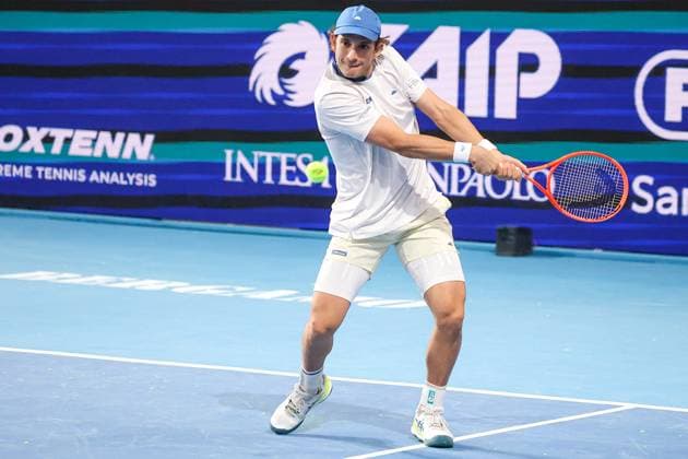 Francesco Passaro (ITA) during ATP, Tennis Herren Challenger Bergamo, International Tennis match in Bergamo, Italy, November 18 2025  Copyright: xRobertaxCorradin IPAxSportx xipa-agency.netx xx IPA_68089025 IPA_Agency_IPA68089025