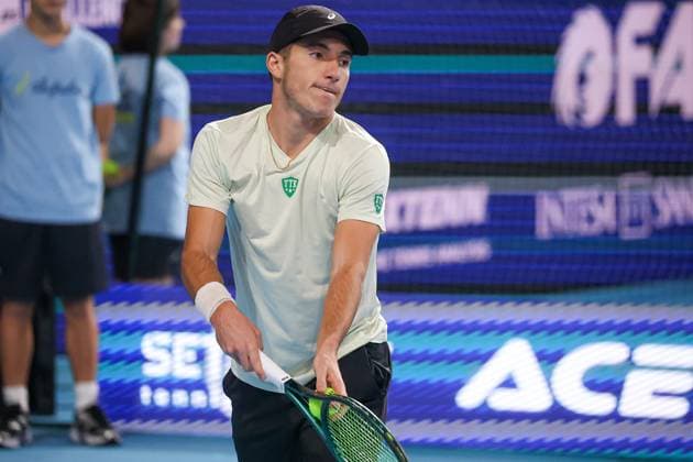 Michele RIBECAI (ITA) during ATP, Tennis Herren Challenger Bergamo, International Tennis match in Bergamo, Italy, November 18 2025  Copyright: xRobertaxCorradin IPAxSportx xipa-agency.netx xx IPA_68089031 IPA_Agency_IPA68089031