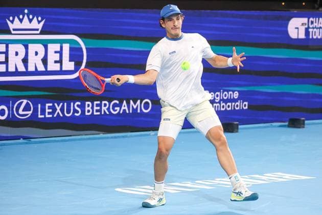 Francesco Passaro (ITA) during ATP, Tennis Herren Challenger Bergamo, International Tennis match in Bergamo, Italy, November 18 2025  Copyright: xRobertaxCorradin IPAxSportx xipa-agency.netx xx IPA_68089058 IPA_Agency_IPA68089058