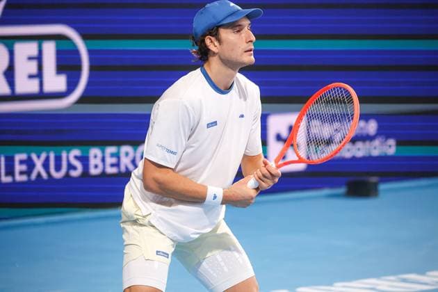 Francesco Passaro (ITA) during ATP, Tennis Herren Challenger Bergamo, International Tennis match in Bergamo, Italy, November 18 2025  Copyright: xRobertaxCorradin IPAxSportx xipa-agency.netx xx IPA_68089062 IPA_Agency_IPA68089062