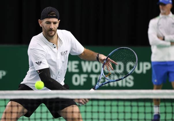 Tennis, Davis Cup in Bologna, Team Italy, Training