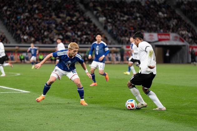 Japan vs Bolivia Kirin Challenge Cup 2025 Ritsu Doan of Japan in action during the Kirin Challenge Cup 2025 match between Japan and Bolivia at the National Stadium in Tokyo, Japan, on November 18, 2025. Copyright: xTaiseixIwamotox