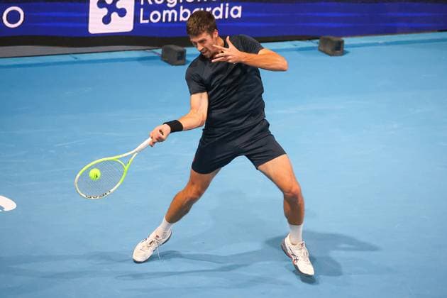 Nerman FATIC (BIH) during ATP, Tennis Herren Challenger Bergamo, International Tennis match in Bergamo, Italy, November 18 2025  Copyright: xRobertaxCorradin IPAxSportx xipa-agency.netx xx IPA_68090660 IPA_Agency_IPA68090660