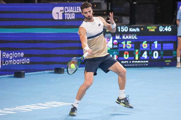 Andrea Pellegrino (ITA) during ATP, Tennis Herren Challenger Bergamo, International Tennis match in Bergamo, Italy, November 18 2025  Copyright: xRobertaxCorradin IPAxSportx xipa-agency.netx xx IPA_68090684 IPA_Agency_IPA68090684