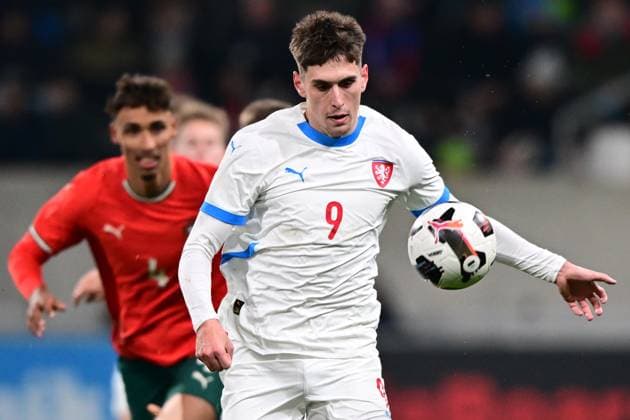 Matyas Vojta of Czech Republic in action during the European Championship, EM, Europameisterschaft 2027 U21, U 21 Group B qualification match Czech Republic vs Portugal in Hradec Kralove, Czech Republic, November 18, 2025. (CTKxPhoto DavidxTanecek) CTKPhotoP2025111806661  CTKPhotoP2025111806661