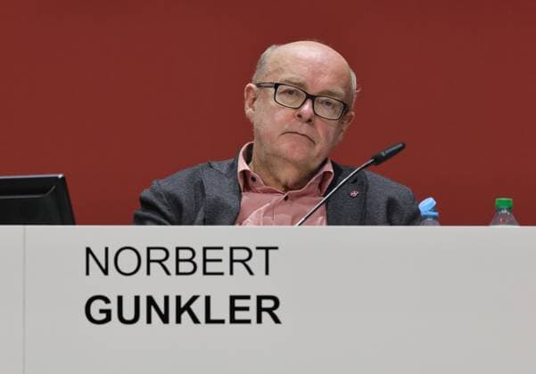 18 11 2025 Soccer Season 2025 2026 2 Soccer Bundesliga General Meeting Annual General Meeting JHV 2025 Sportfoto Zink DaMa xdaxmax Norbert Gunkler Member of the Supervisory Board 1 FC Nürnberg FCN pensive