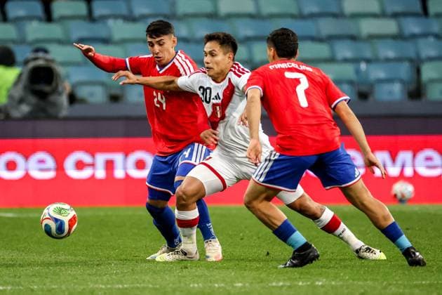 Football, international match, Peru - Chile in Sochi