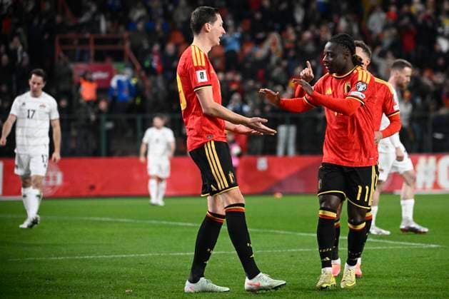 Belgium v Liechtenstein - FIFA World Cup, WM, Weltmeisterschaft, Fussball 2026 UEFA Qualifiers LIEGE, BELGIUM - NOVEMBER 18 : Vanaken Hans midfielder of Belgium celebrates scoring a goal during the FIFA World Cup 2026 UEFA European Qualifiers group J qualifying round matchday 10 between Belgium and Liechtenstein on November 18, 2025 in Liege, Belgium, 18 11 2025 Liege Belgium  Copyright: xPeterxDexVoechtx