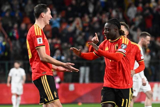 Belgium v Liechtenstein - FIFA World Cup, WM, Weltmeisterschaft, Fussball 2026 UEFA Qualifiers LIEGE, BELGIUM - NOVEMBER 18 : Vanaken Hans midfielder of Belgium celebrates scoring a goal during the FIFA World Cup 2026 UEFA European Qualifiers group J qualifying round matchday 10 between Belgium and Liechtenstein on November 18, 2025 in Liege, Belgium, 18 11 2025 Liege Belgium  Copyright: xPeterxDexVoechtx